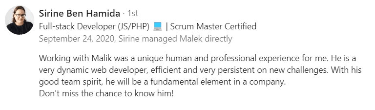 Malek Smida's recommendation picture